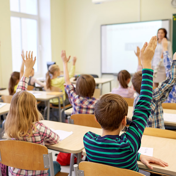 little kids in school
