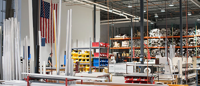 inside warehouse